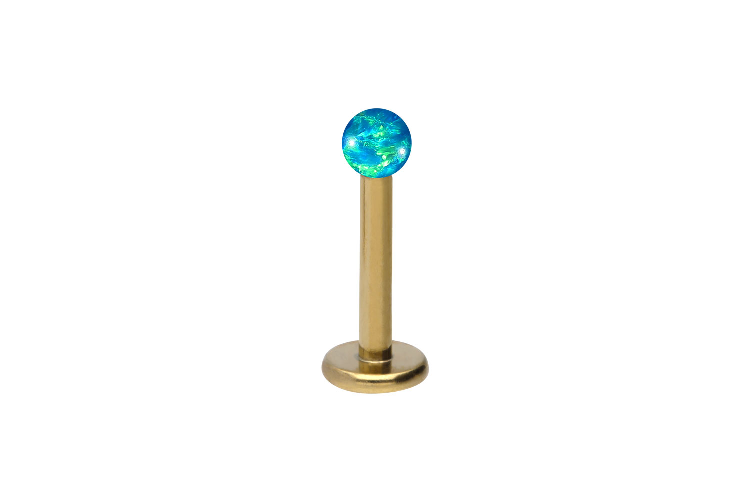 Chirurgenstahl Labret Piercing SYNTHETISCHER OPAL